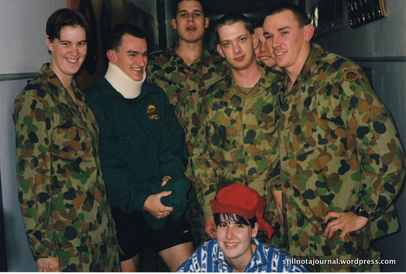 Putting on a brave face.