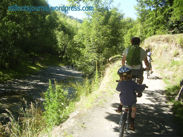 Try not to be too distracted by the beautiful scenery; there are lots of fun little hills and dips that require your attention, not to mention that BIG speed bump directly to your left.