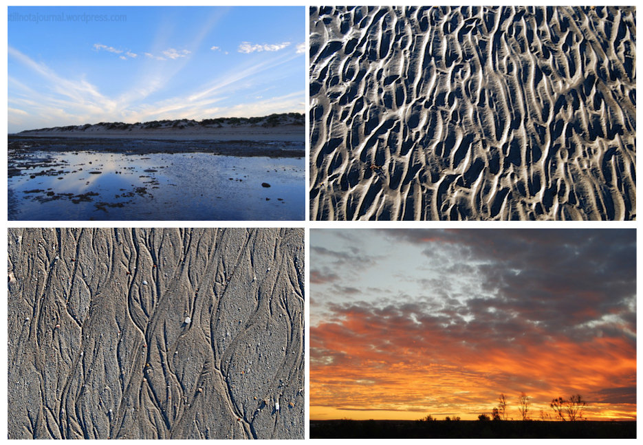 Exmouth sunsets sand patterns