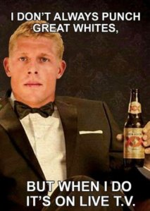 Mick Fanning punches sharks