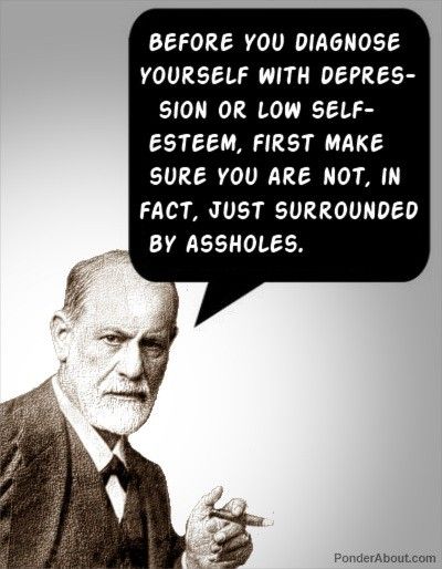surrounded by assholes funny Sigmund Freud depressed