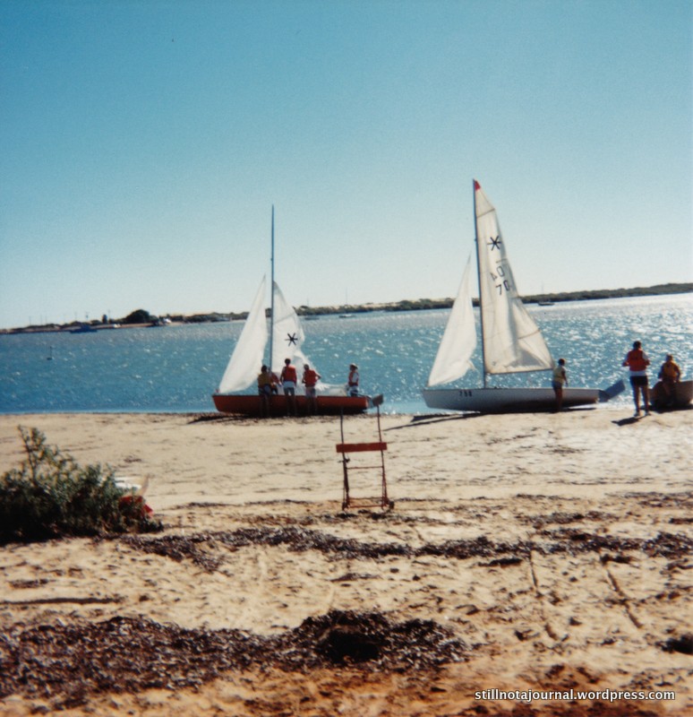 TS Gascoyne and that 'bloody orange boat' that Dad helped restore and that won everything at the Easter Regatta that time.