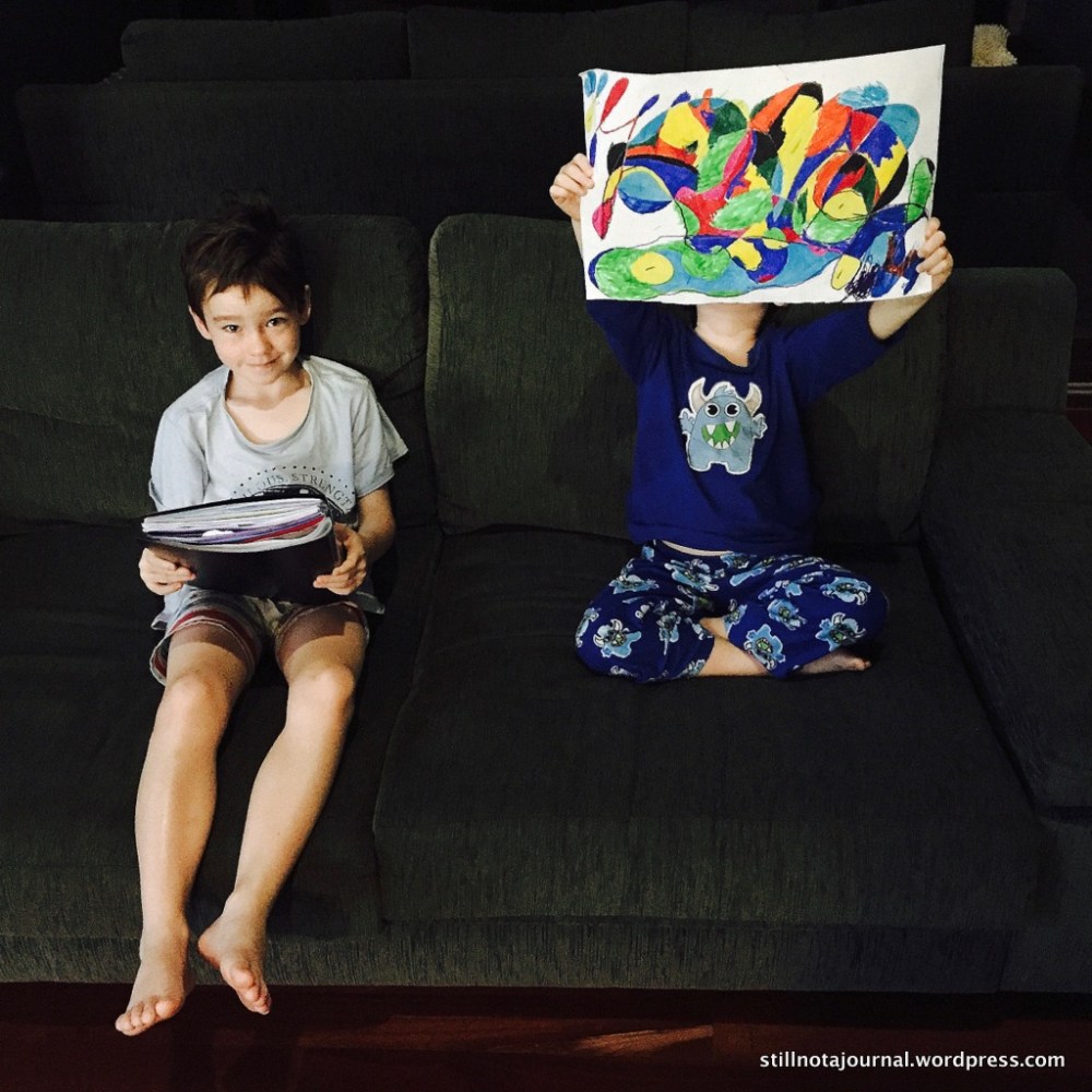 Another masterpiece for the kitchen wall.