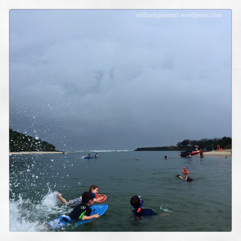 We got about an hour and a half of skimboarding in before the lightning got a little too close and we evacuated.